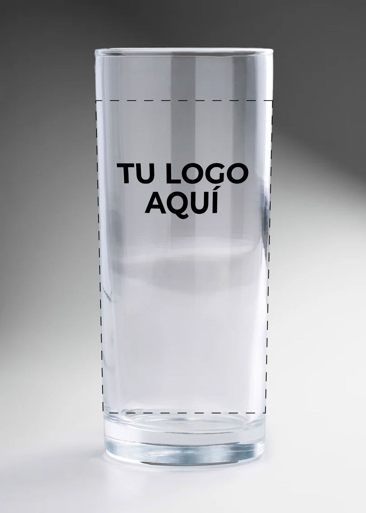 Vaso highball de vidrio transparente personalizado 1 tinta Glasglow 350 ml