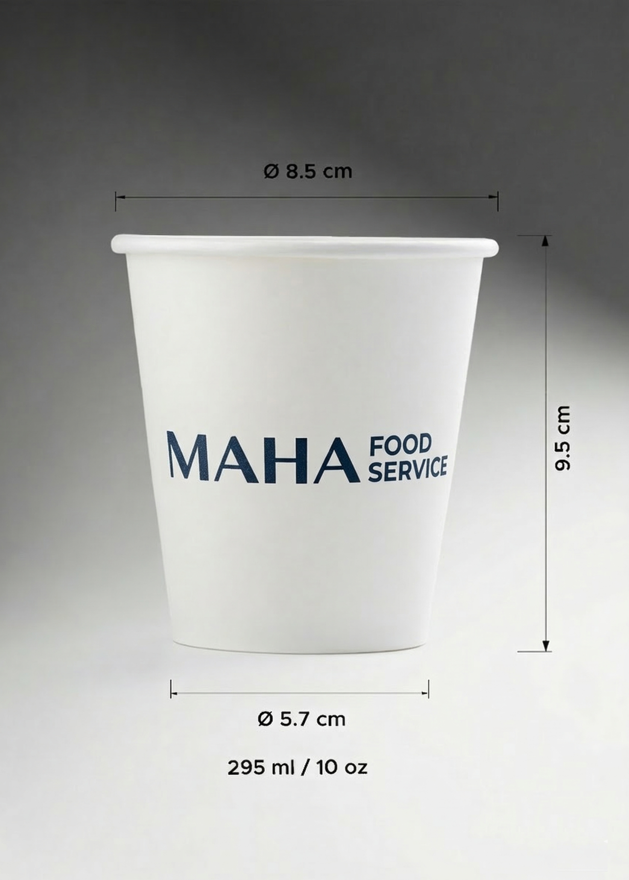 Vaso de papel blanco personalizado para café Carte Blanc 10 oz