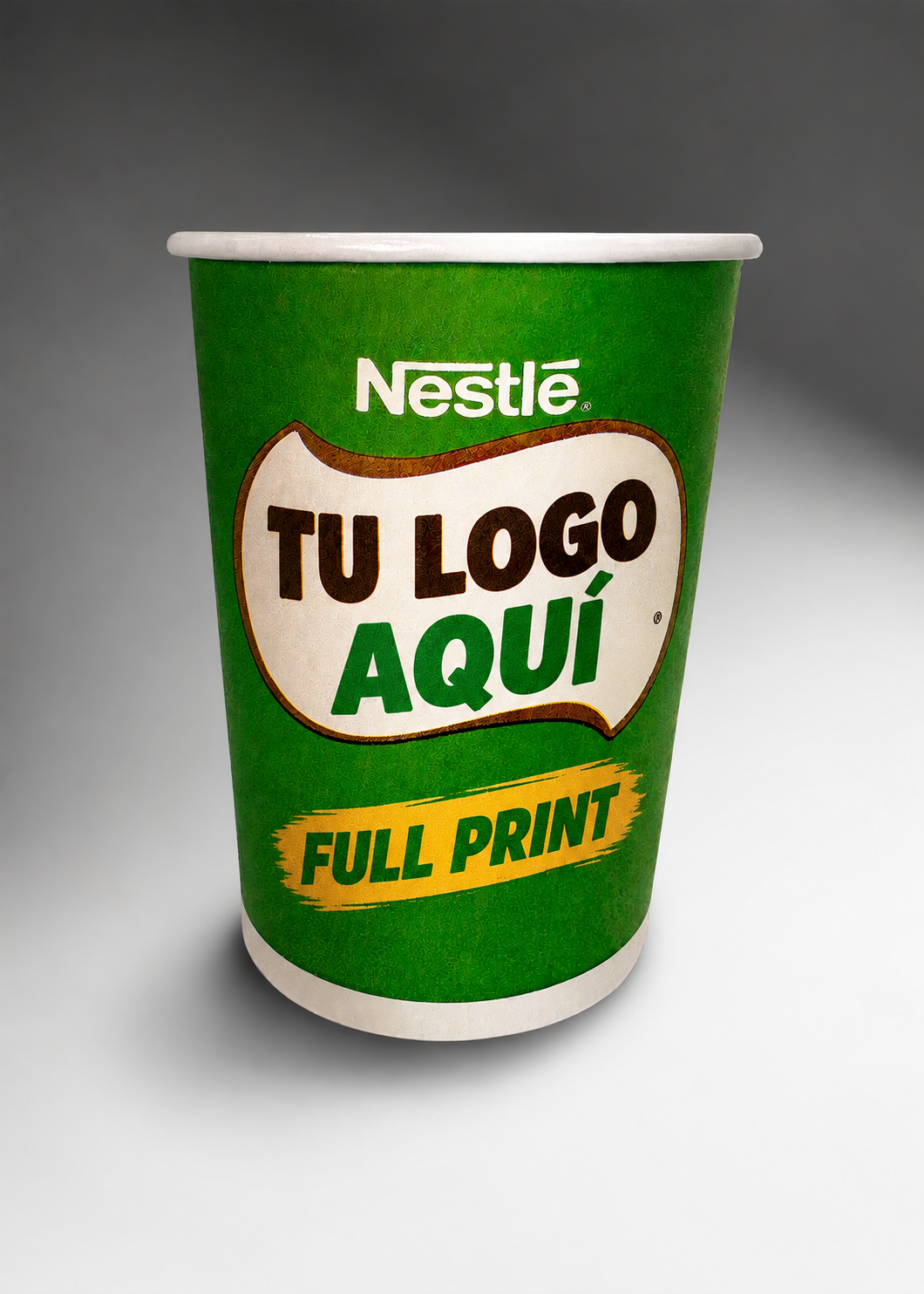 Vaso de papel blanco personalizado full print para café Carte Blanc 16 oz