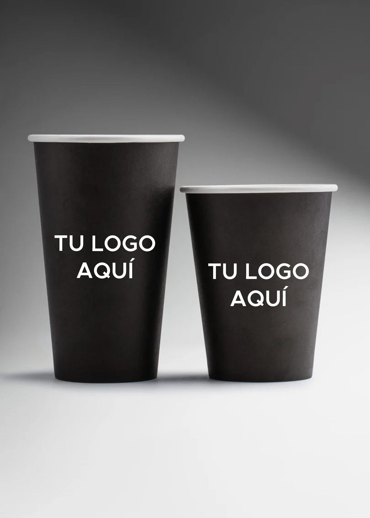 Vaso de papel negro para bebida caliente de 10, 12 16 y 20 oz — imagen de producto