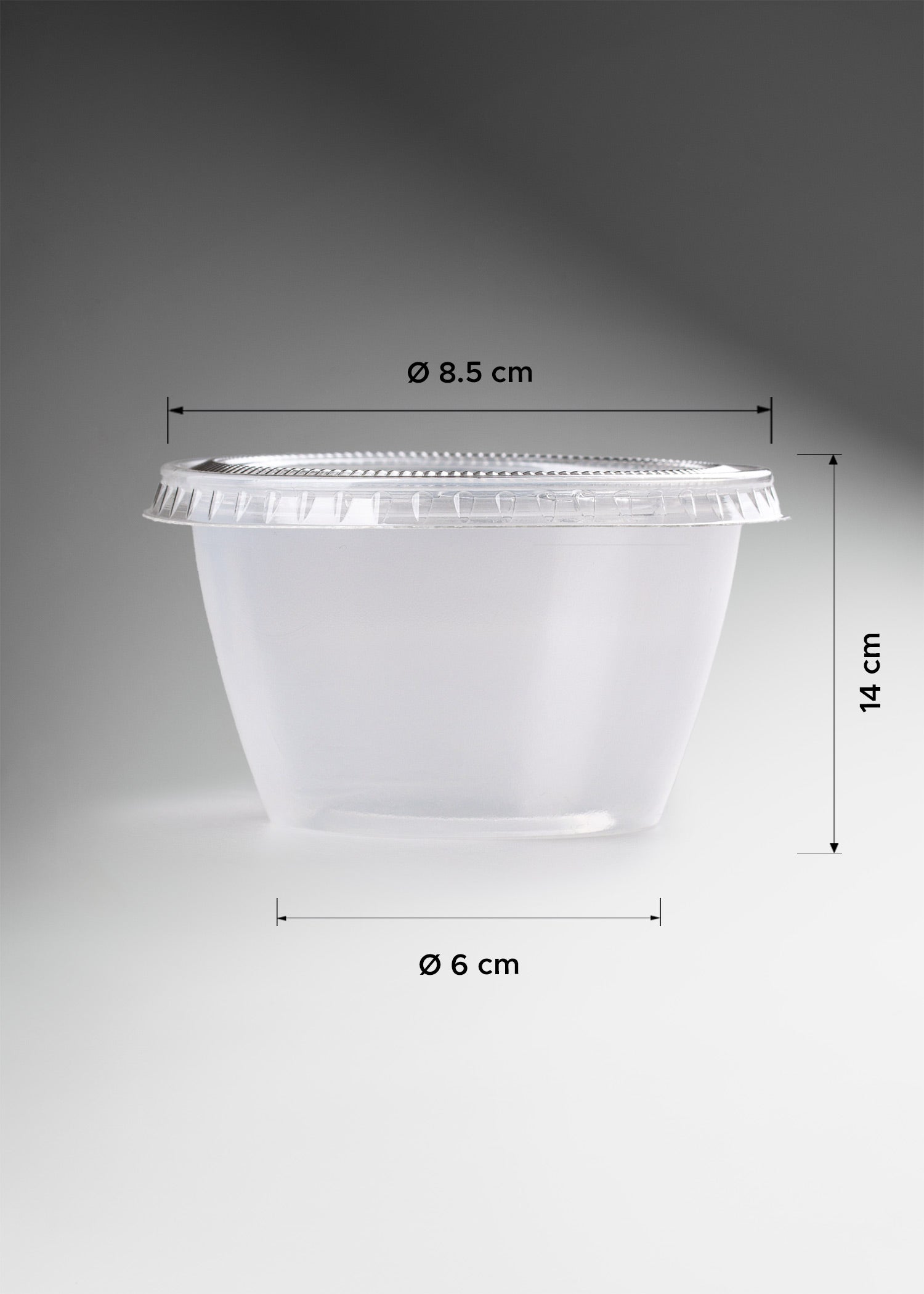 tamaño vaso de plástico maha
