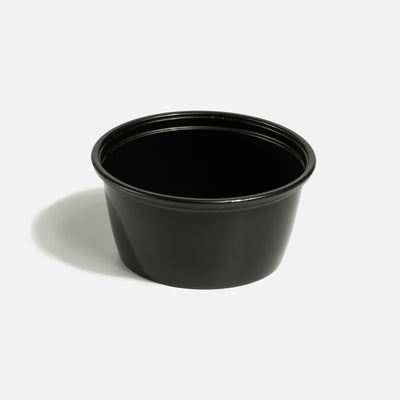Vaso de plástico / polipropileno negro Souffle 59 ml / 2 oz