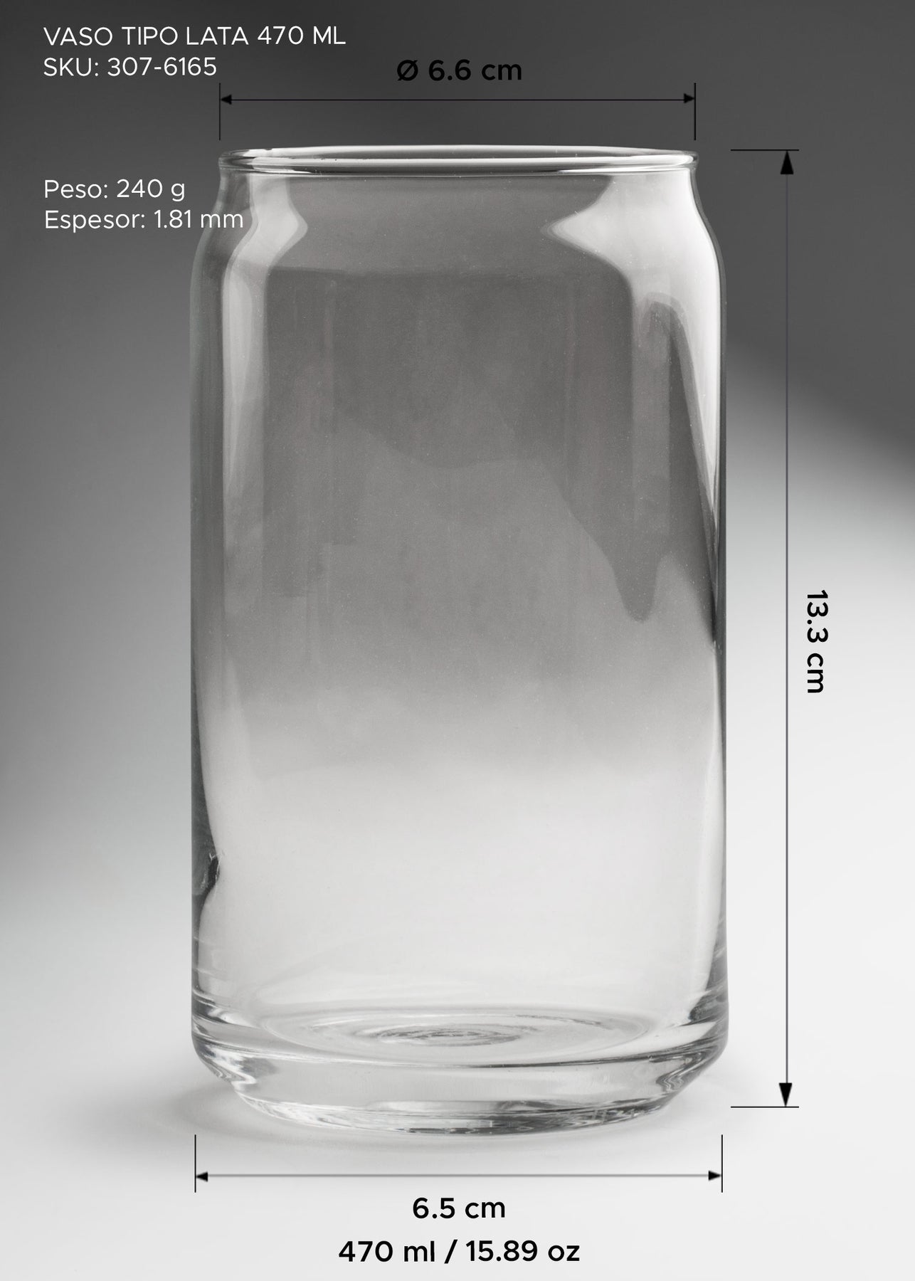 precio vaso tipo lata maha