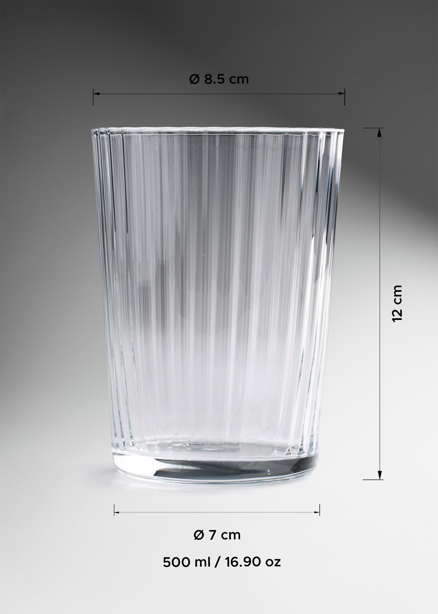 Vaso de vidrio medidas maha