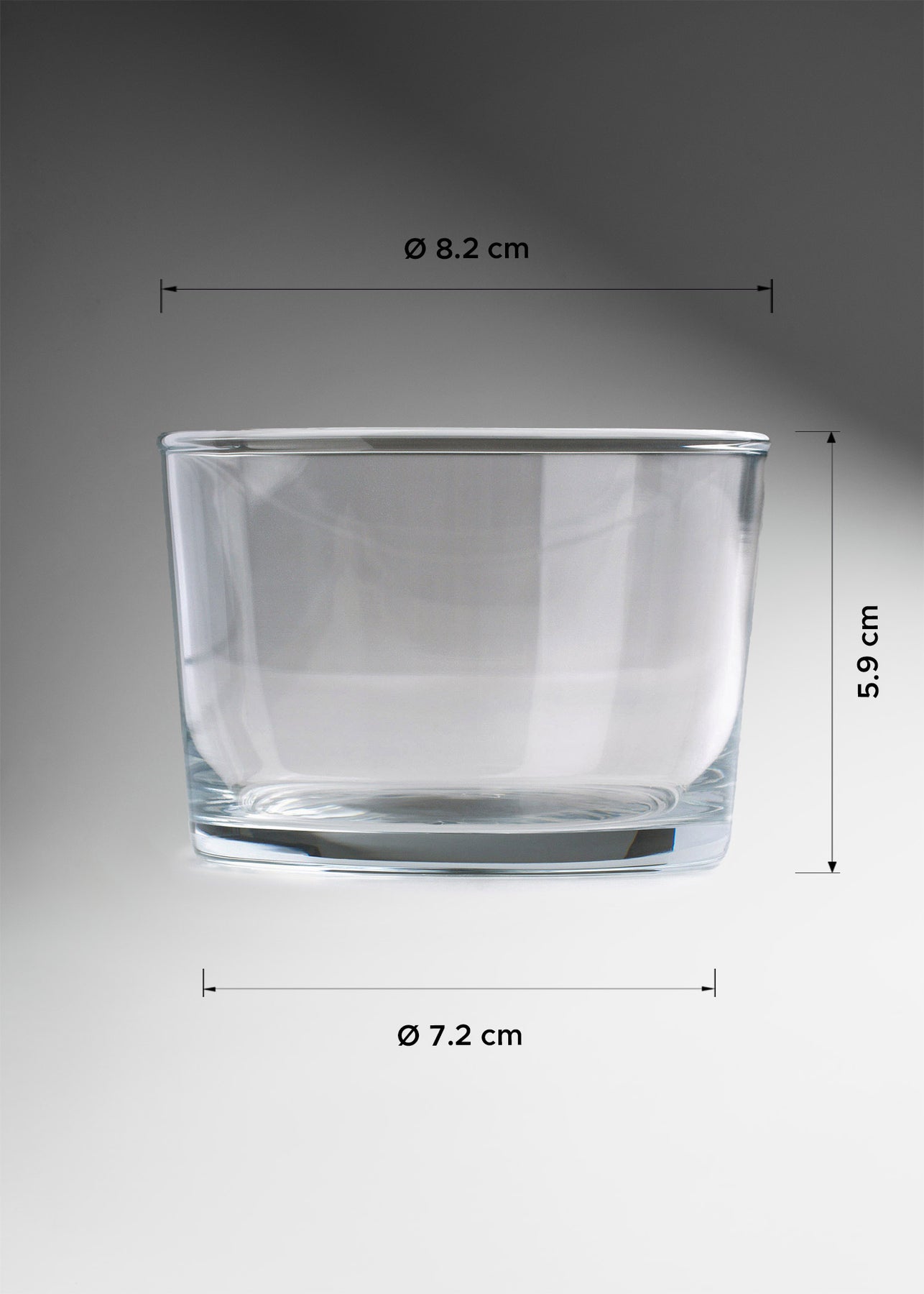 Vaso para vela de vidrio templado transparente Yet sidra 230 ml