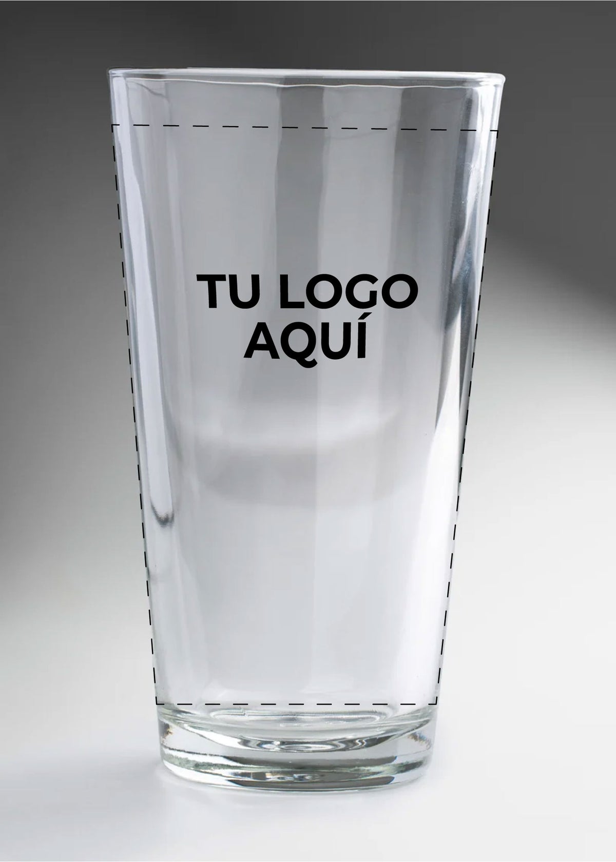 Vaso para refresco de vidrio highball transparente personalizado 1 tinta 490 ml