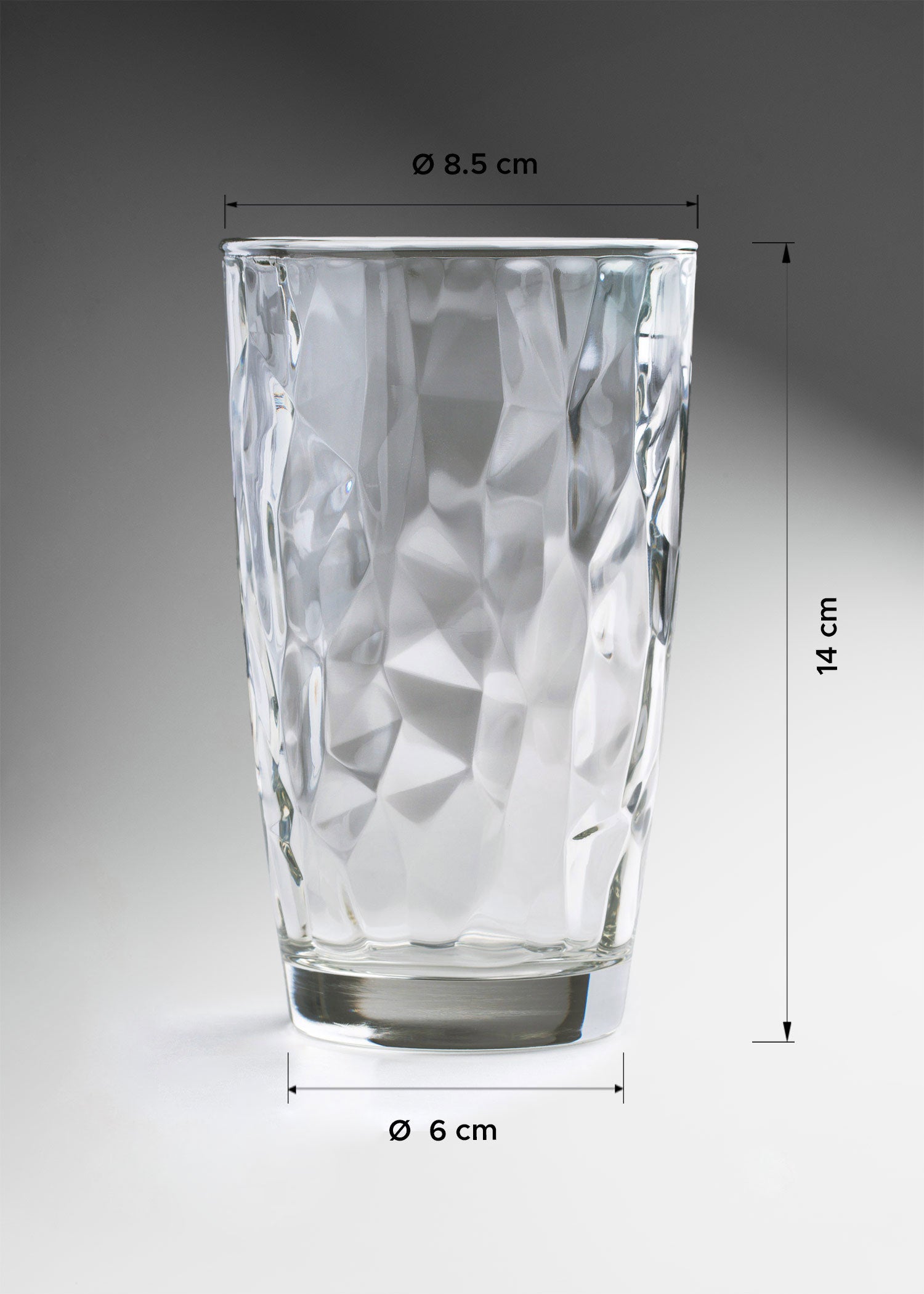 vaso vidrio transparente medidas maha