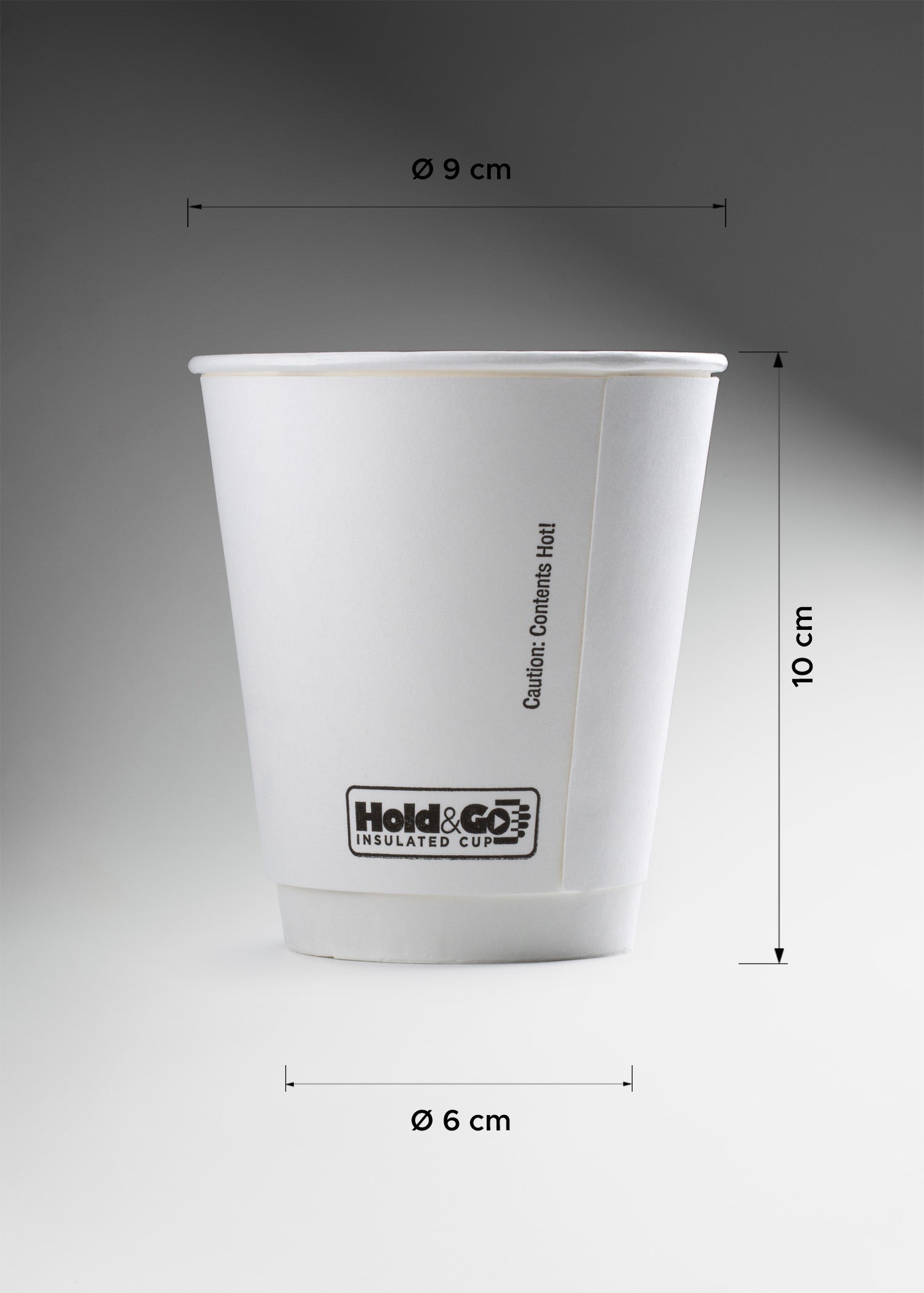 Vasos de papel blanco para bebida caliente doble pared Hold & Go 20, 16 y 12 oz. Premium