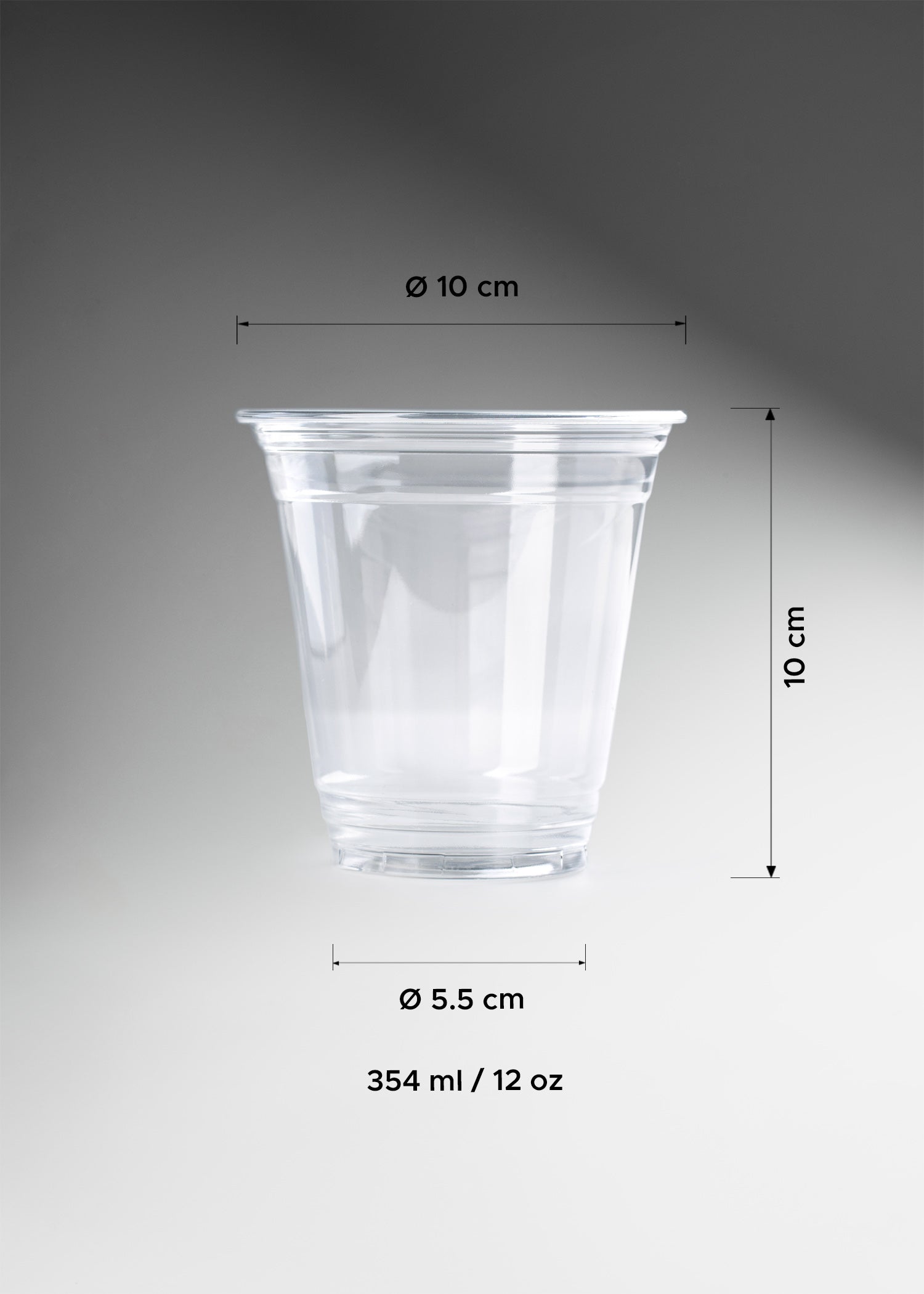 vaso pet transparente medidas maha