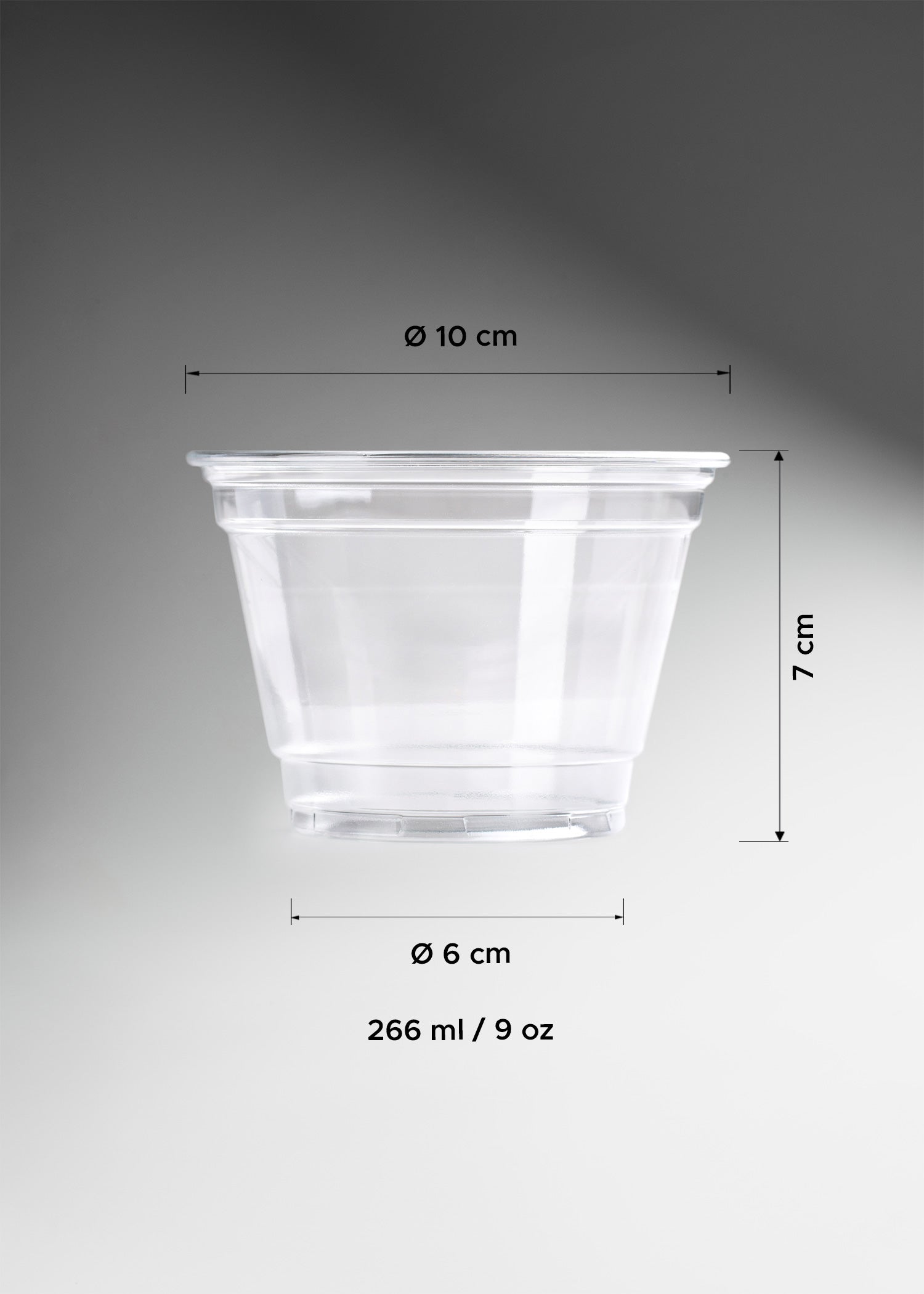 vaso pet transparente medidas maha