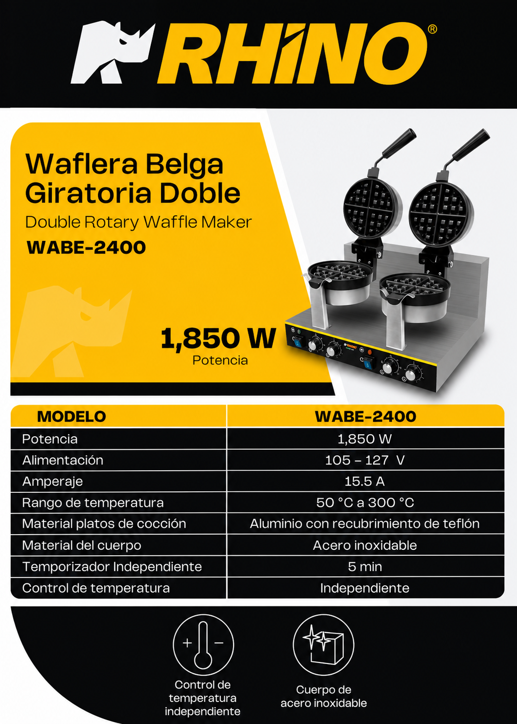 compra wafflera electrica rhino de venta en maha