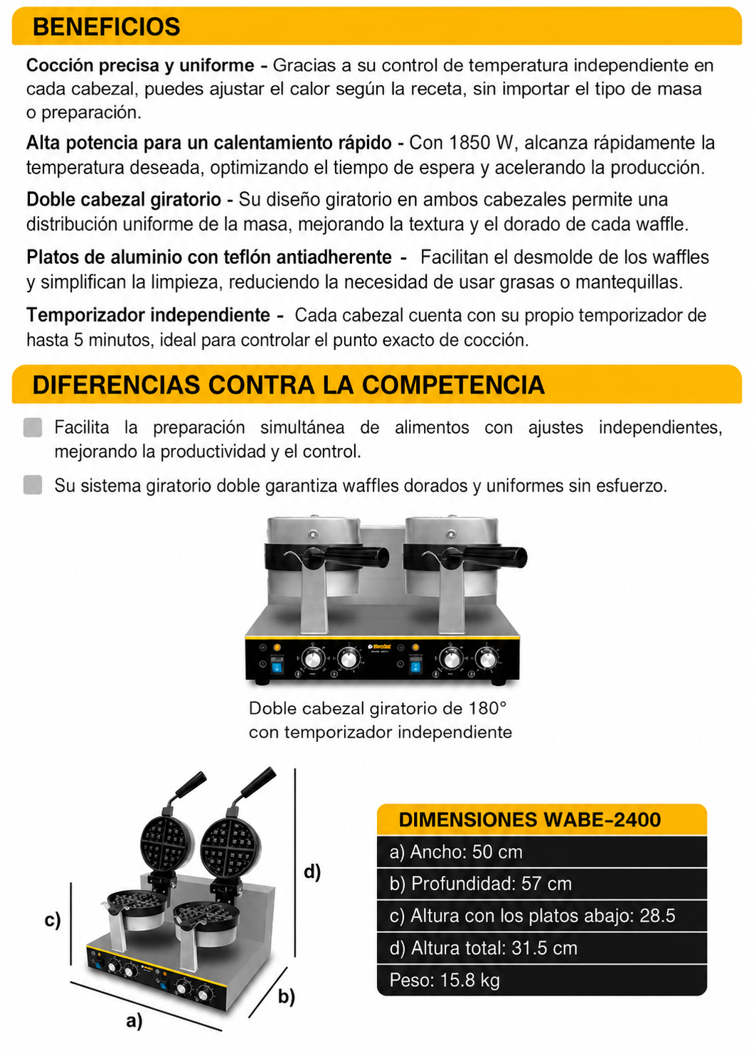 compra wafflera electrica rhino de venta en maha