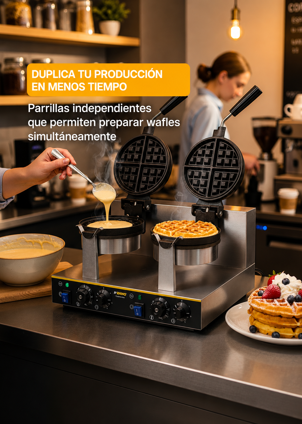 compra wafflera electrica rhino de venta en maha
