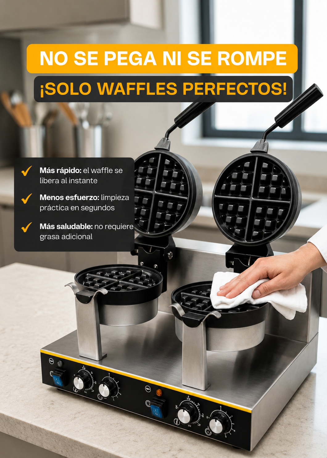 compra wafflera electrica rhino de venta en maha