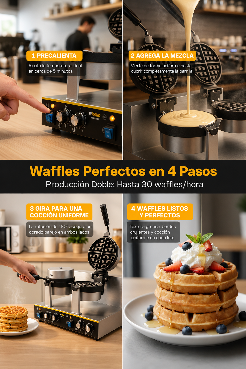 compra wafflera electrica rhino de venta en maha