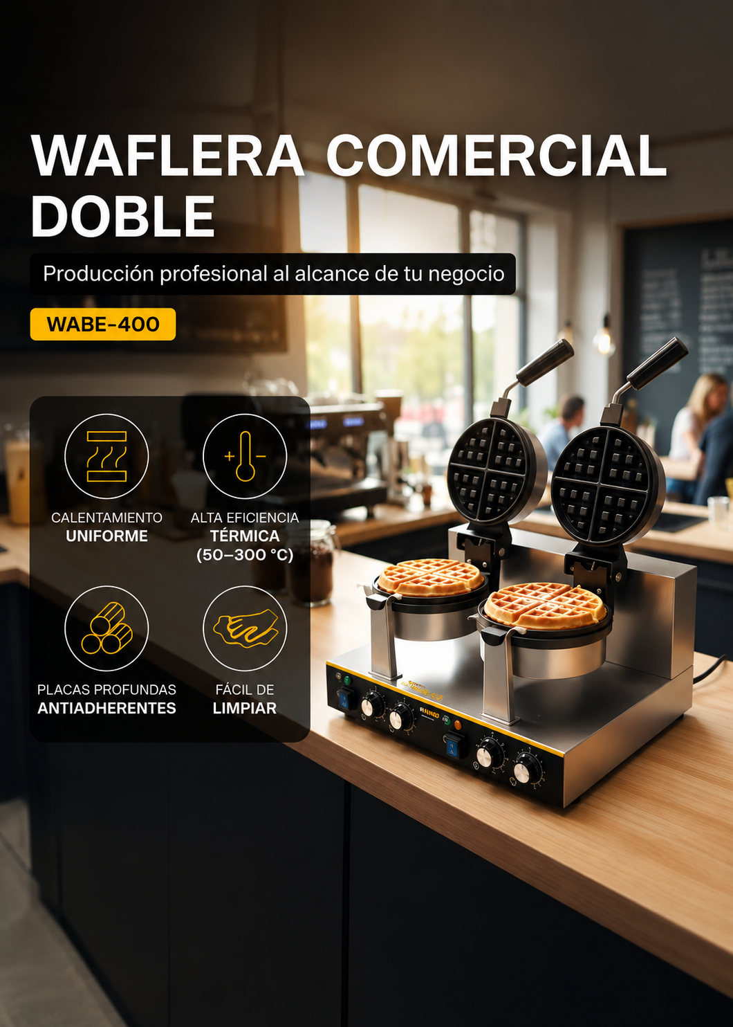 compra wafflera electrica rhino de venta en maha
