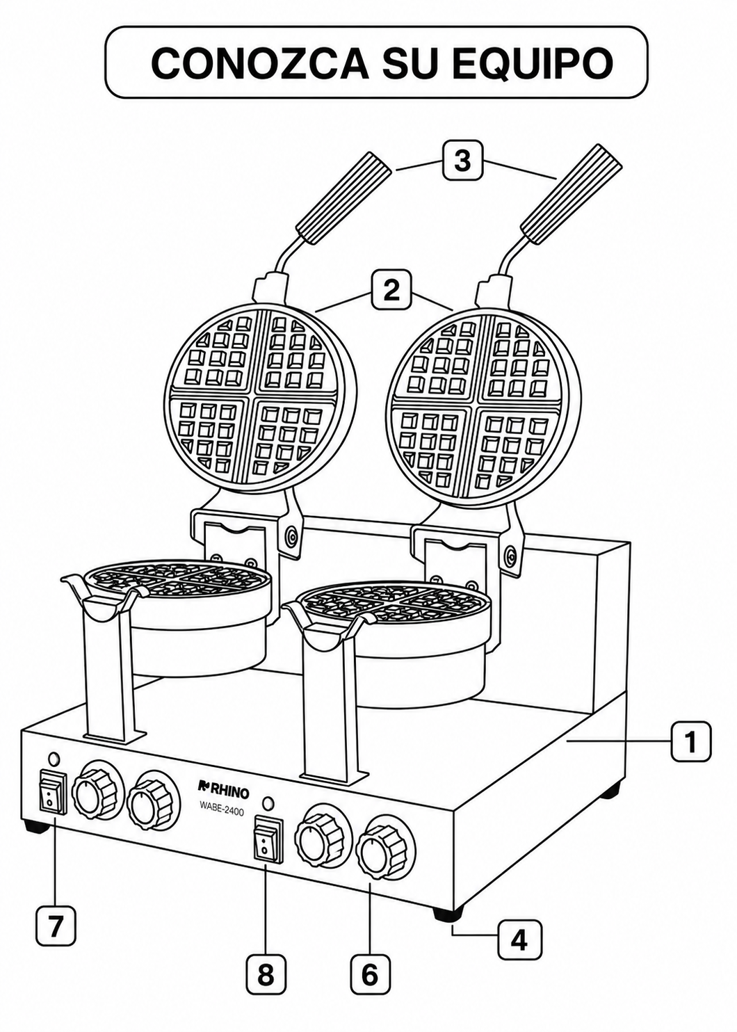 compra wafflera electrica rhino de venta en maha